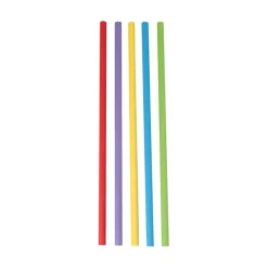 Drinkrietje assorti papier 200×6 mm FSC (250 stuks)