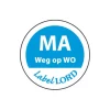 Etiket ‘Maandag Weg Op Woensdag’ (500 stuks)
