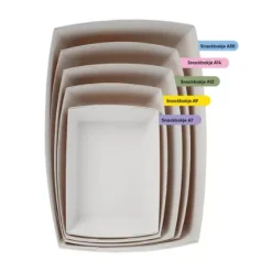 Frietbakje A7 kraft/wit BIO (400 stuks)