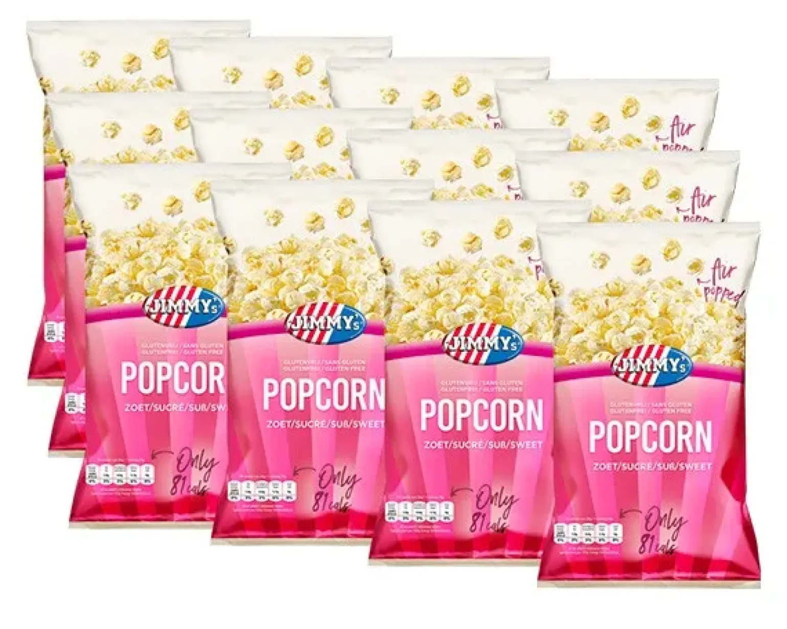 Jimmy’s Popcorn Zoet Zak (12x 60gr)