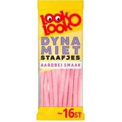 Look-O-Look Dynamietstaafjes Aardbei (15x 110gr)