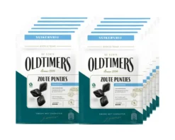 Oldtimers Zoute Puntjes Suikervrij Zakje (12x100gr)