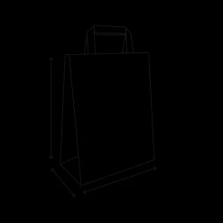 Papieren Draagtas Klein 22+10x28cm Bruin (250 stuks)