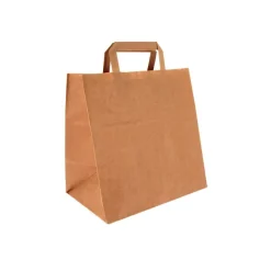 Papieren Draagtas Middel 26+17x27cm Bruin (250 stuks)
