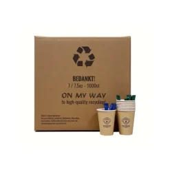 Recycle Doos voor 1.000 Koffiebekers incl. Rasters & Zak (10 stuks)