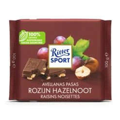 Ritter Sport Rozijn Hazelnoot (12x 100gr)
