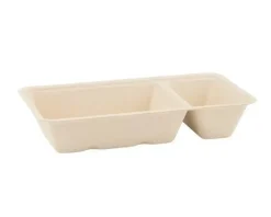 Snackbakje A23 Bagasse PFAS-vrij A7+ saus (500 stuks)
