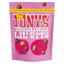 Tony’s Chocolonely Lil’ Bits Melk Marshmallow & Biscuit (8x 150gr)